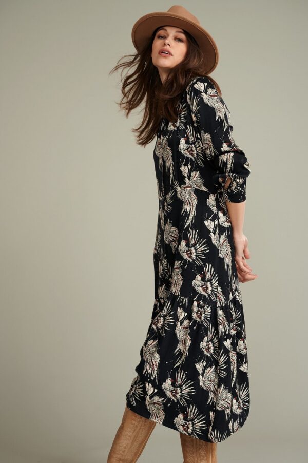 POM Amsterdam SP6691 Dress - Paradise Birds Black - Image 4