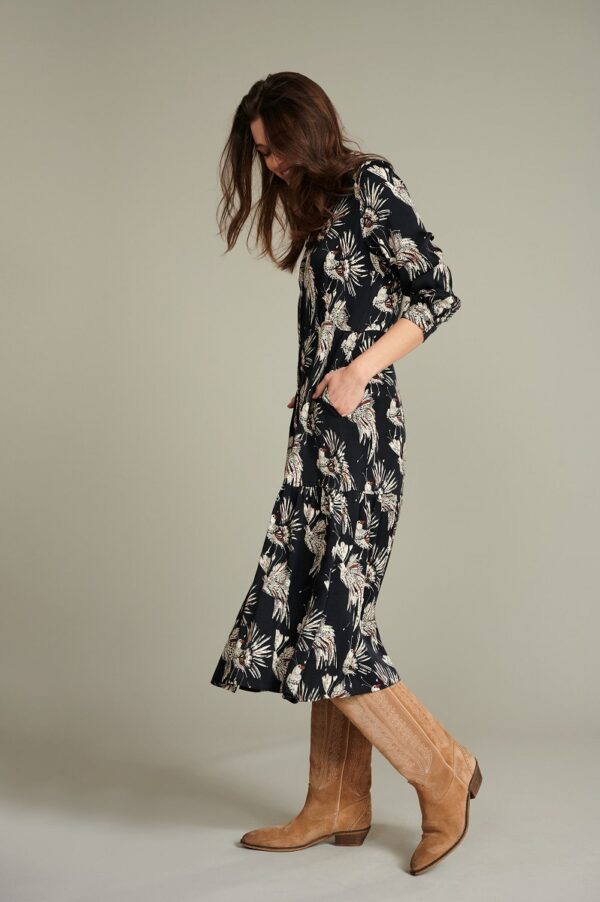 POM Amsterdam SP6691 Dress - Paradise Birds Black - Image 2
