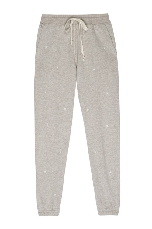 Rails Kingston Tracksuit Bottoms – Heather Brown Embroidered Stars