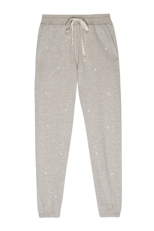 Rails Kingston Tracksuit Bottoms – Heather Brown Embroidered Stars