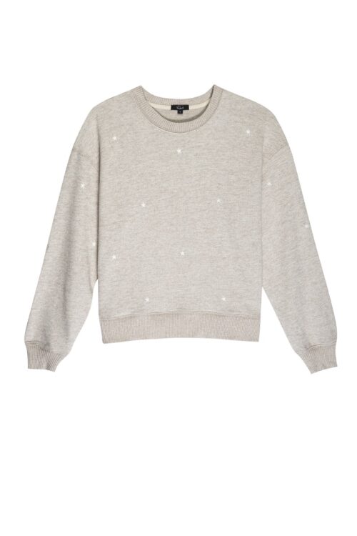 Rails Ramona Sweatshirt –  Heather Brown Embroidered Stars