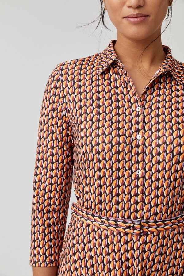 Surkana Midi Shirt Dress - Burnt Orange / Rust - Image 3