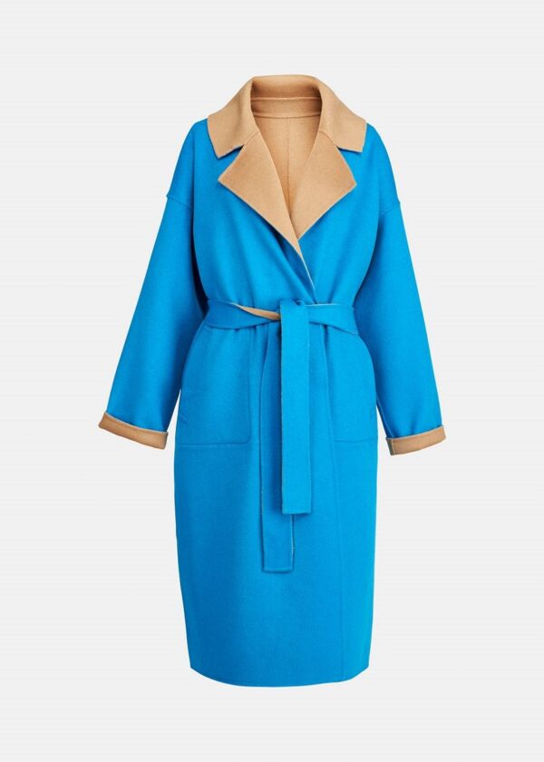 Essentiel Antwerp Affluent Double Faced Coat - Combo 1 Caramel Latte - Image 2