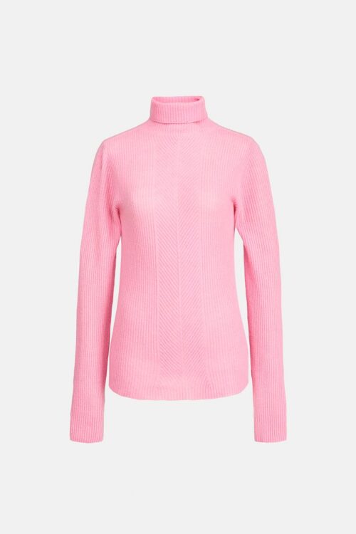 Essentiel Antwerp Athena Rib High Neck Sweater – Lipstick Wonder LW26