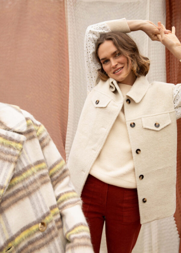 Frnch Sophie Jacket - Creme - Image 5