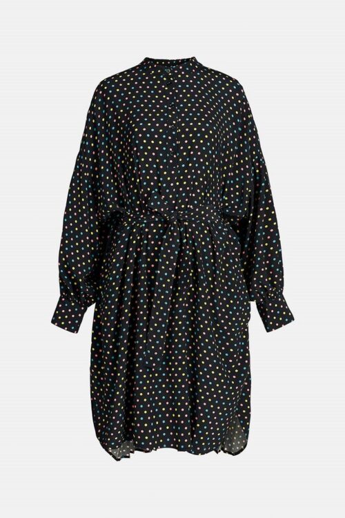 Essentiel Antwerp Asterical Oversized Dress – Black Polka Dot