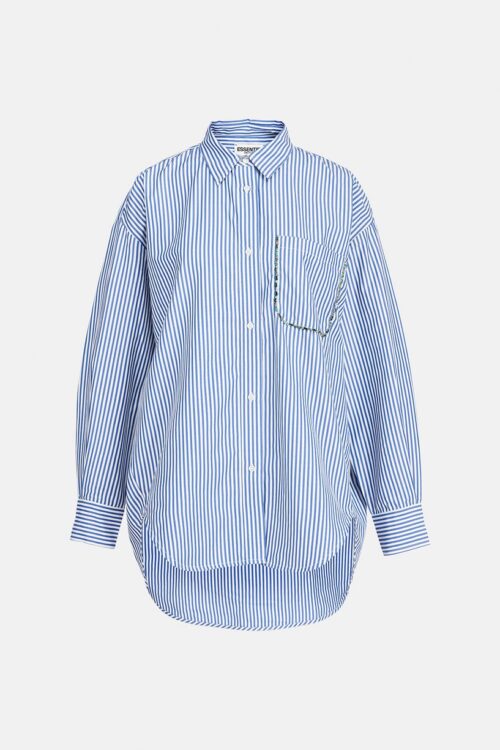 Essentiel Antwerp Akita Oversized Shirt – Combo 1 Blue White Stripe A1OW