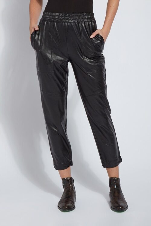 Lyssé Brisk Leather Jogger – Black