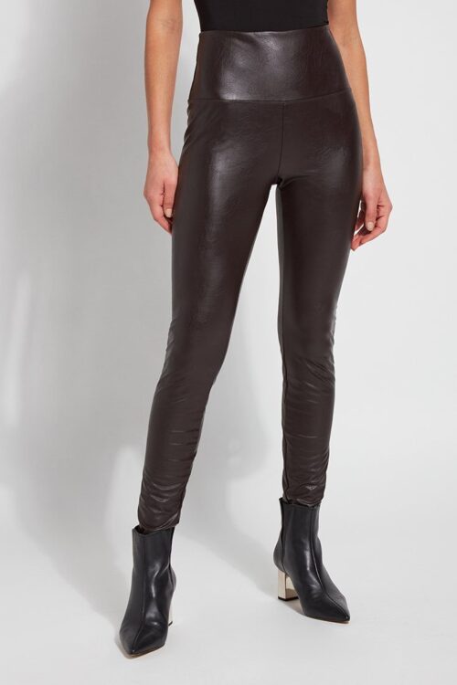 Lyssé Texture Vegan Leather Leggings – Double Espresso