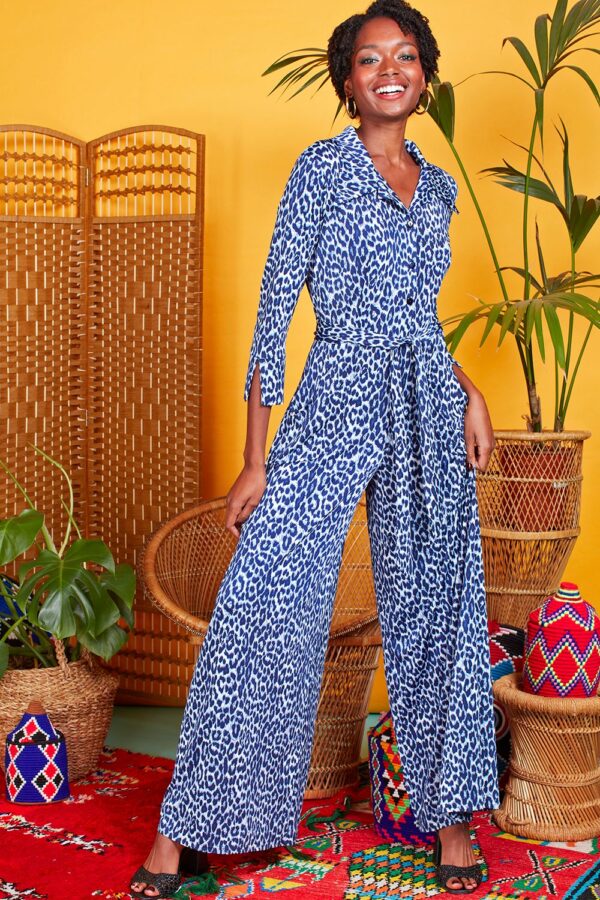 Onjenu Phoenix Jumpsuit - Leopard Navy