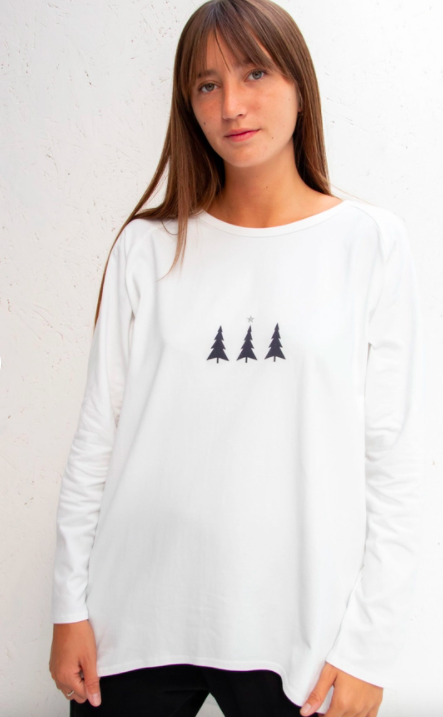 chalk-robyn-triple-tree-christmas-top-white-dark-grey-stick-and-ribbon-nottingham