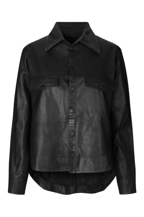 MDK Naomi Thin Leather Shirt – Black
