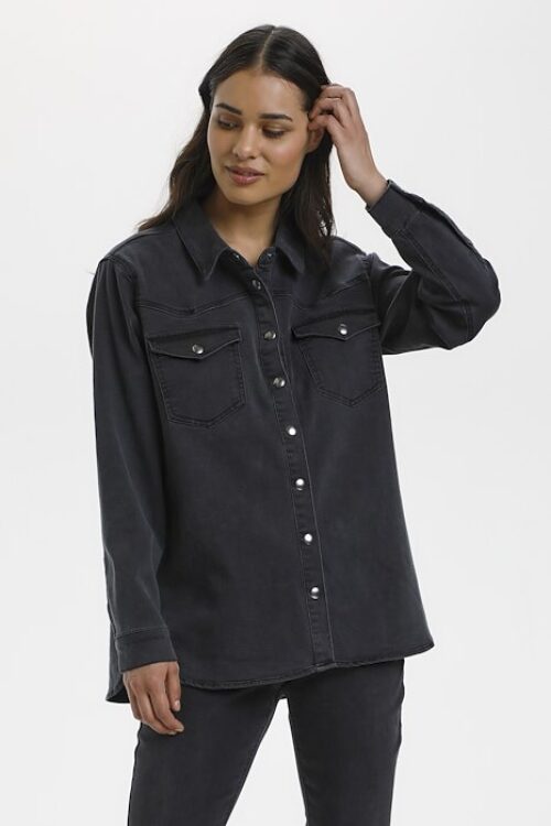 Kaffe KAjosephina Denim Shirt – Black Washed Denim