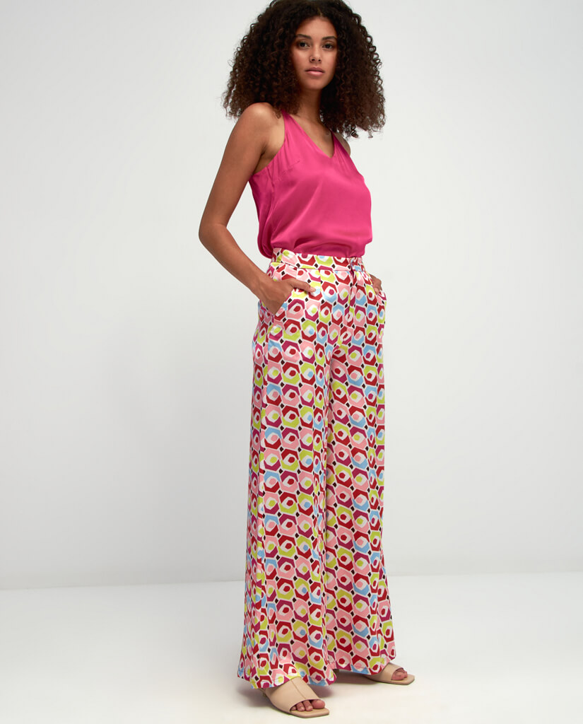 Surkana Palazzo Trousers - Multi - Stick and Ribbon