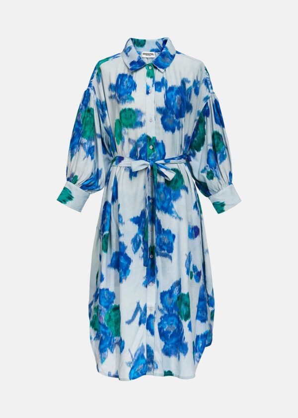 Essentiel Antwerp Berries Floral Shirt Dress - Blue Sapphire