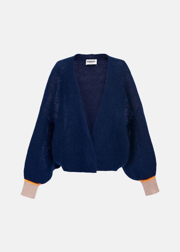Essentiel Antwerp Bodyfit Mohair-Blend Cardigan - Midnight Blue
