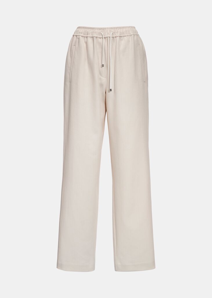 Essentiel Antwerp Bias Recycled Cotton-Blend Tapered Jogger – Dirty White