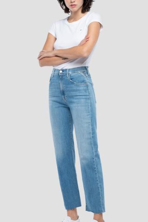 Replay Reyne Wide Leg Jeans – Light Blue