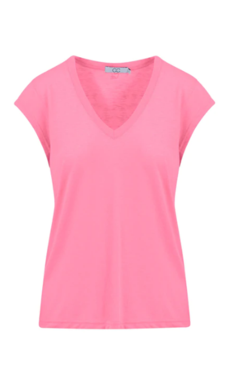 Coster Copenhagen CC Heart Basic V Neck T Shirt – Candyfloss