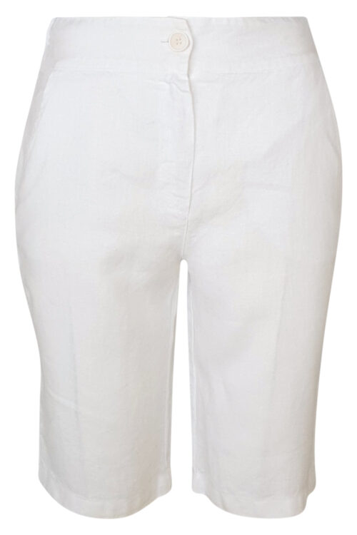 Haris Cotton Bermuda Shorts – White