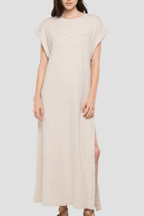 Replay Oversized Dress With Slit – Cord