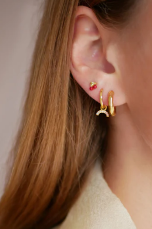 Enamel Copenhagen Cherry Studs – Red