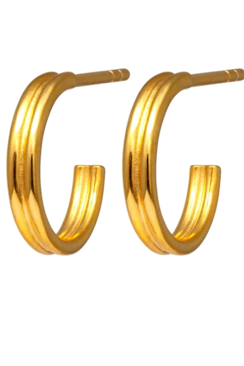 Lulu Copenhagen 2for1 Small Hoops – Gold