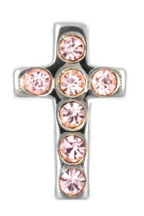 Lulu Copenhagen Cross Crystal Stud – Silver/Gold