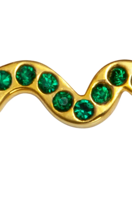 Lulu Copenhagen Snaky Stud – Green