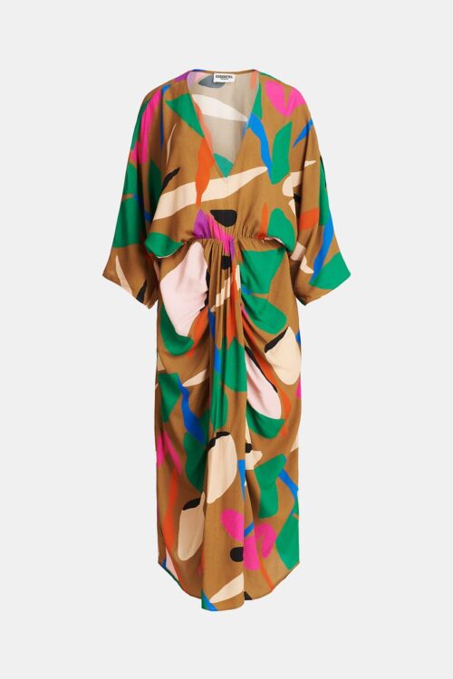 Essentiel Antwerp Capuccino Kimono Dress – Camel