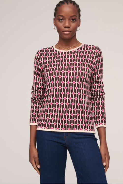 Surkana Jacquard Sweater – Pink