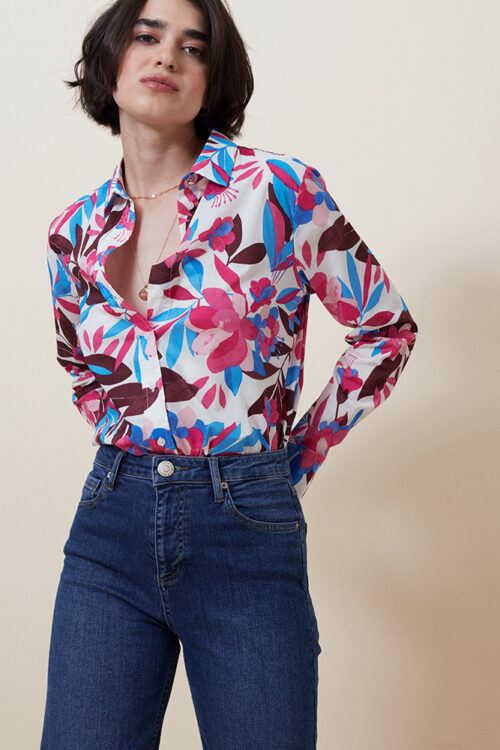 Grace & Mila Gibran Printed Shirt – Ecru