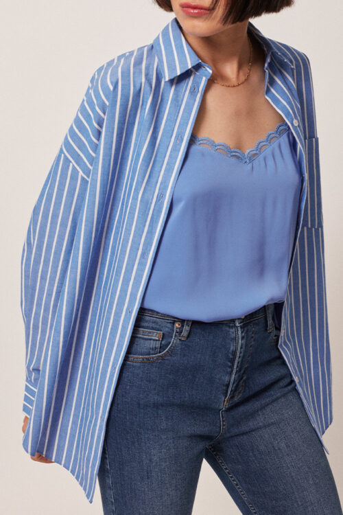 Grace & Mila Grace Shirt – Blue Stripe