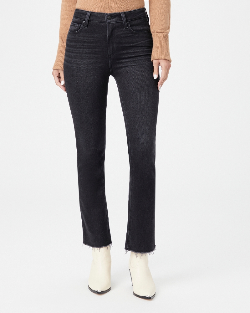 Paige Claudine Raw Hem Jean - Black Lotus - Stick and Ribbon