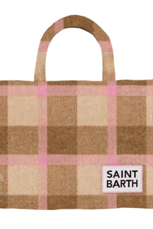 MC2 Saint Barth Colette Blanket Bag – Beige Tartan