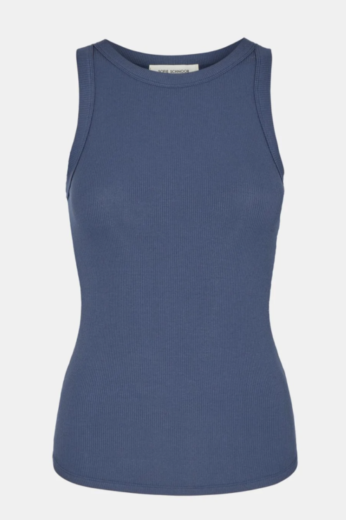 Sofie Schnoor Ribbed Tank Top – Dark Blue