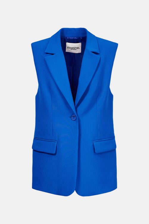 Essentiel Antwerp Dolan Sleeveless Blazer – Voltage Blue