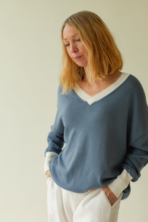 Chalk Jolanda Jumper – Smokey Blue