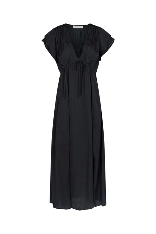 Sofie Schnoor Tie Empire Line Dress – Black