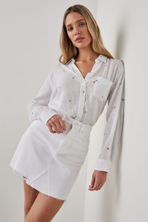 Rails Charli Shirt – Multi Daisy Embroidery