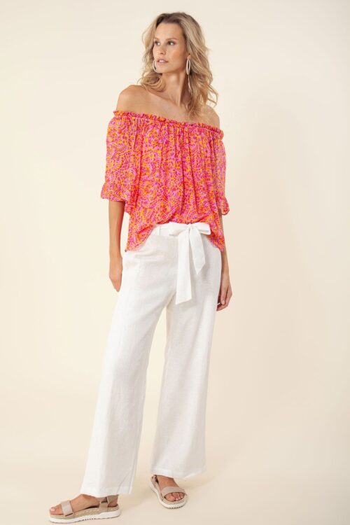 Hale Bob Melody Georgette Top – Pink