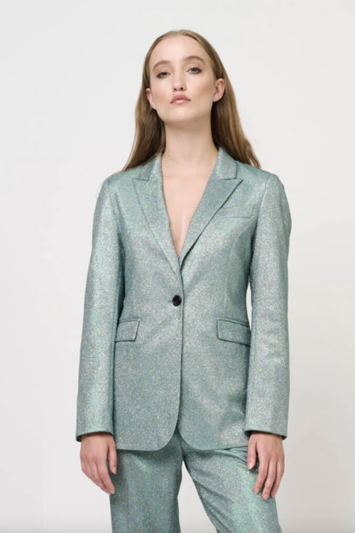 Bruuns Bazaar Feverfew Sille Blazer – Frosty Spruce