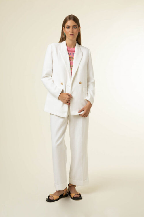 Frnch Garance Blazer – Blanc