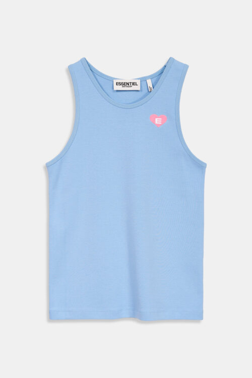 Essentiel Antwerp Diterick Cotton Tank Top – Blue