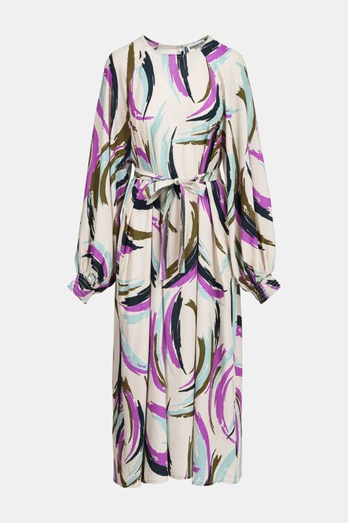 Essentiel Antwerp Dusun Abstract Midi Dress – Multi