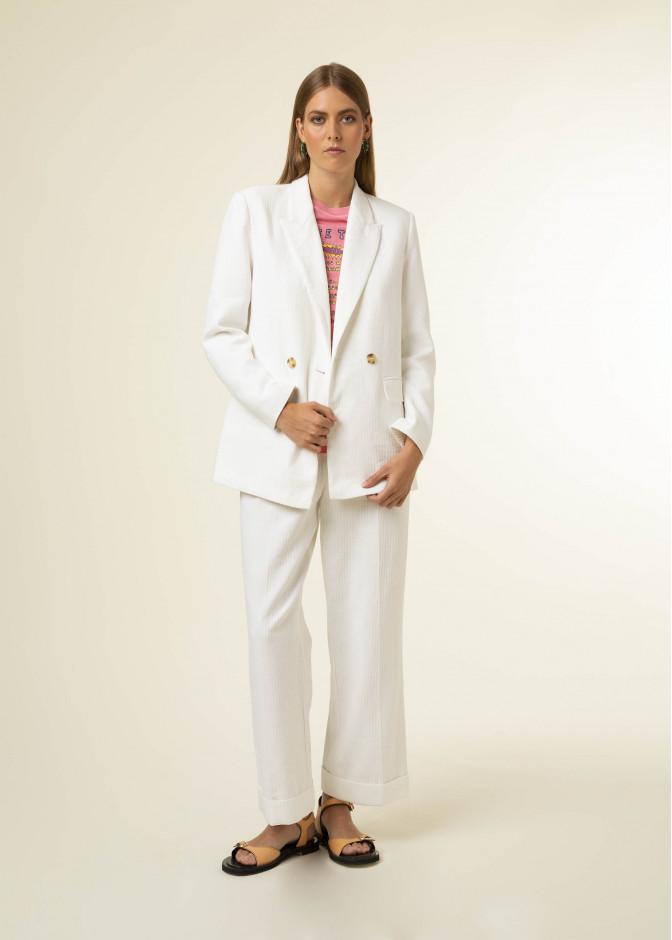 Frnch Garance Blazer – Blanc