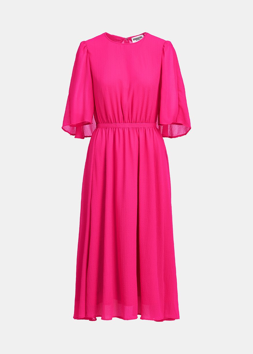 Essentiel Antwerp Dazzers Cape Midi Dress – Fuchsia