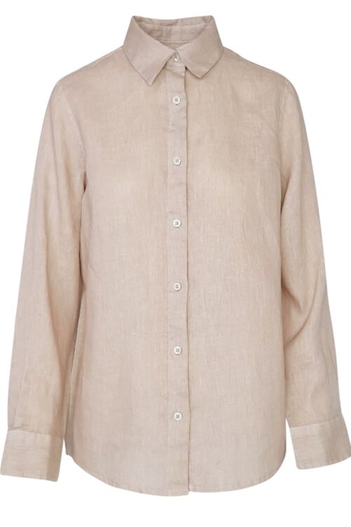 Haris Cotton Long Sleeve Shirt – Beach Sand