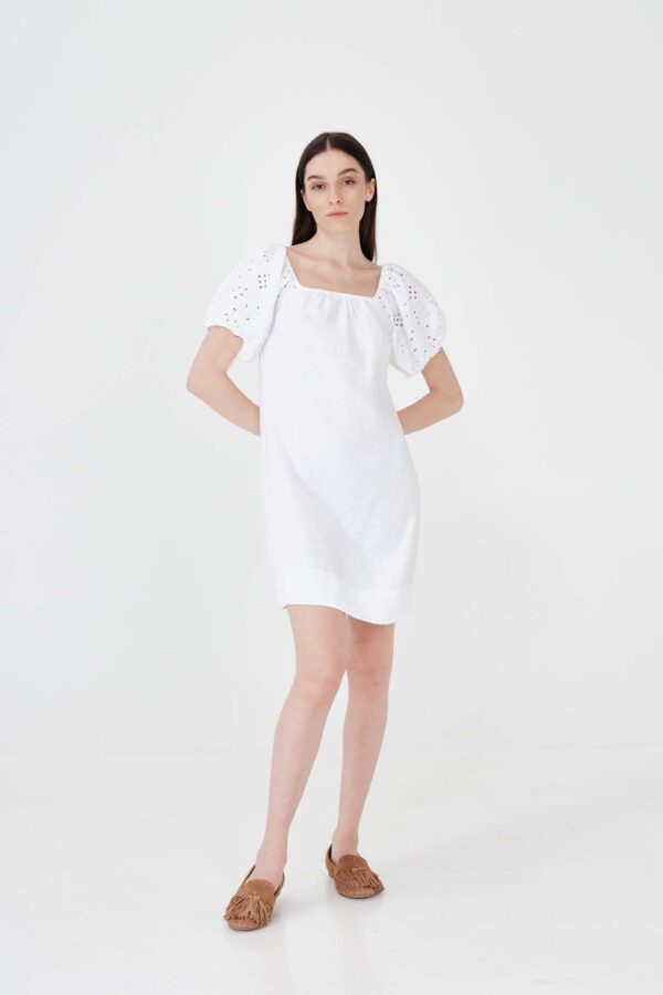 haris-cotton-puff-sleeve-dress-white-stick-and-ribbon-nottingham