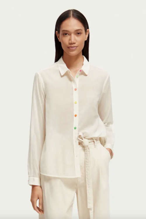 Scotch & Soda Regular Fit Shirt – Vanilla White
